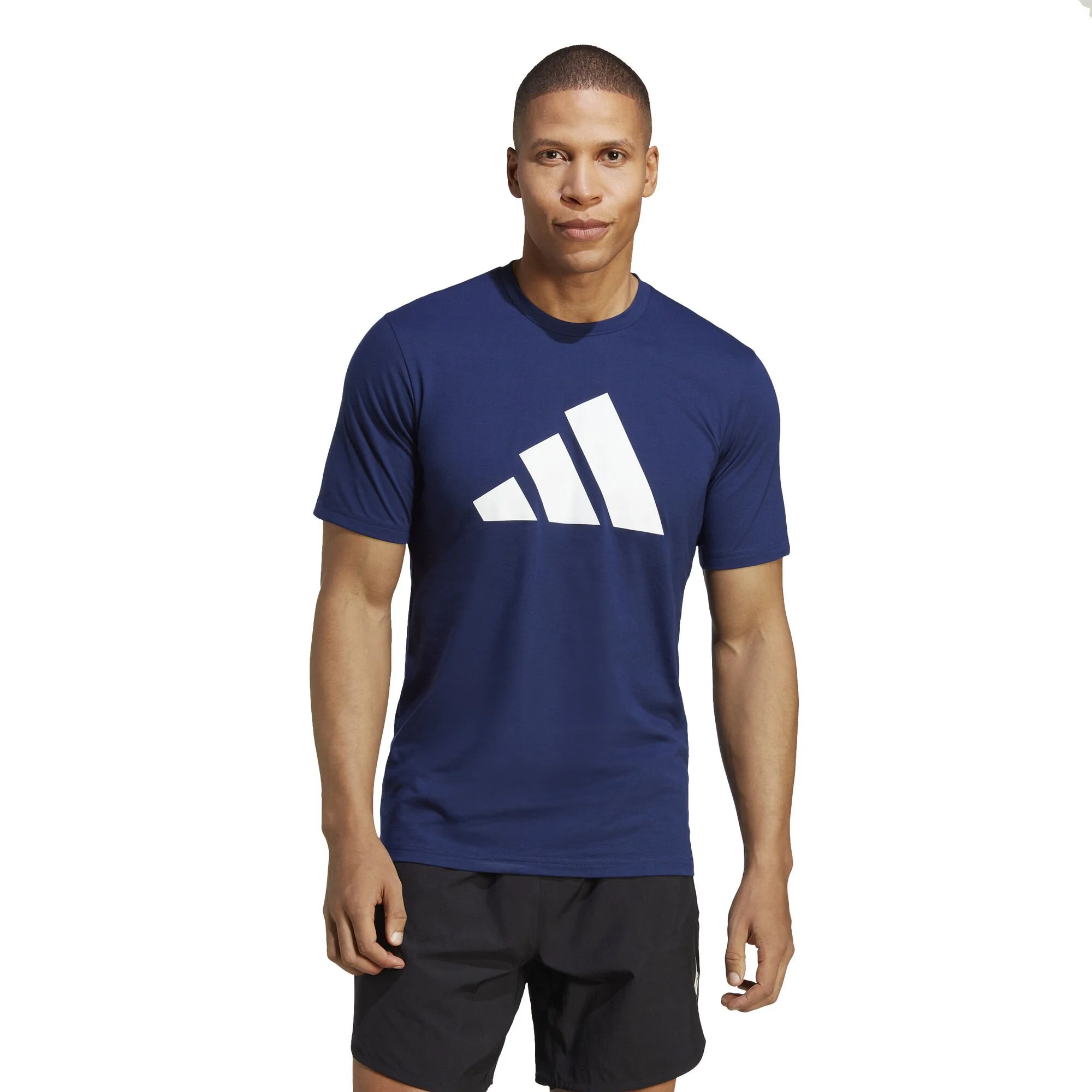 ADIDAS Training Essential Feel Ready Logo Maglietta Uomini - Blu Scuro, Bianco 2 ADIDAS Training Essential Feel Ready Logo Maglietta Uomini - Blu Scuro, Bianco - immagine 2