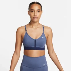 Nike Dri-Fit Indy V-Neck Reggiseni Sportivi Donna - Blu Scuro -Negozio di articoli sportivi da tennis 56664000 13