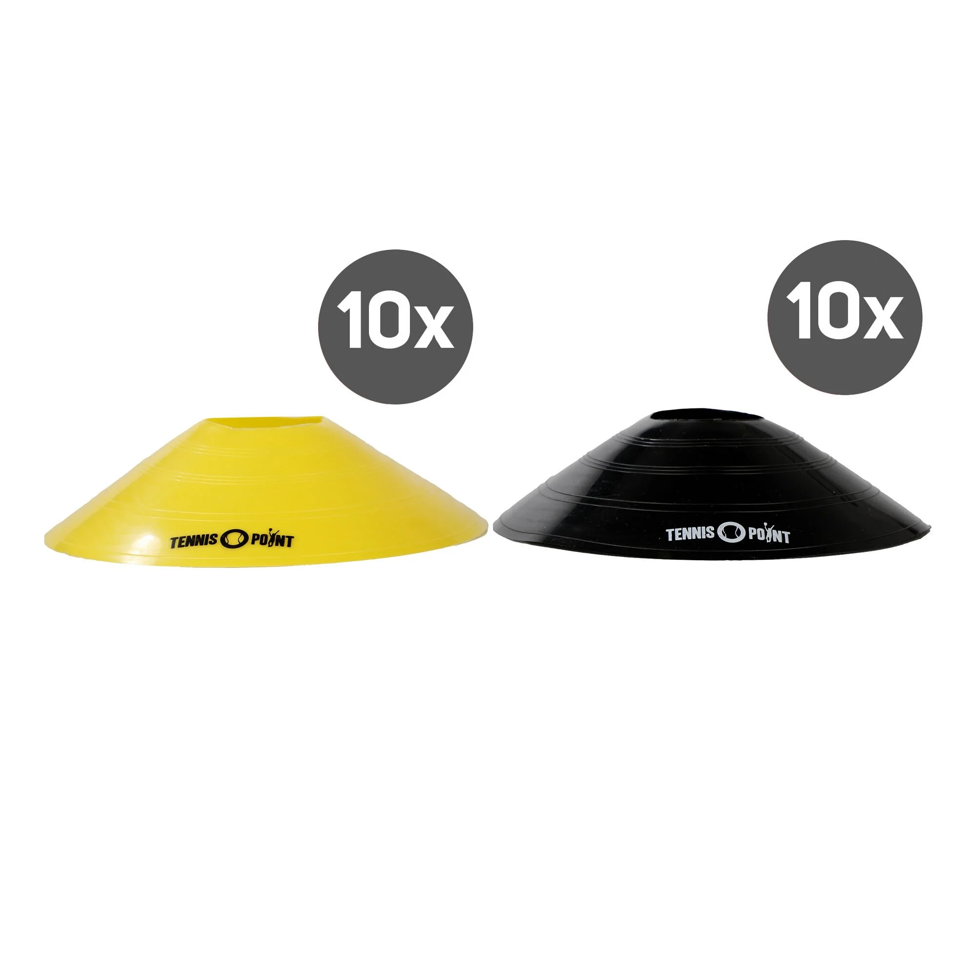 Tennis-Point Agility Cones 20 Stück - Giallo, Nero 2 Tennis-Point Agility Cones 20 Stück - Giallo, Nero - immagine 2