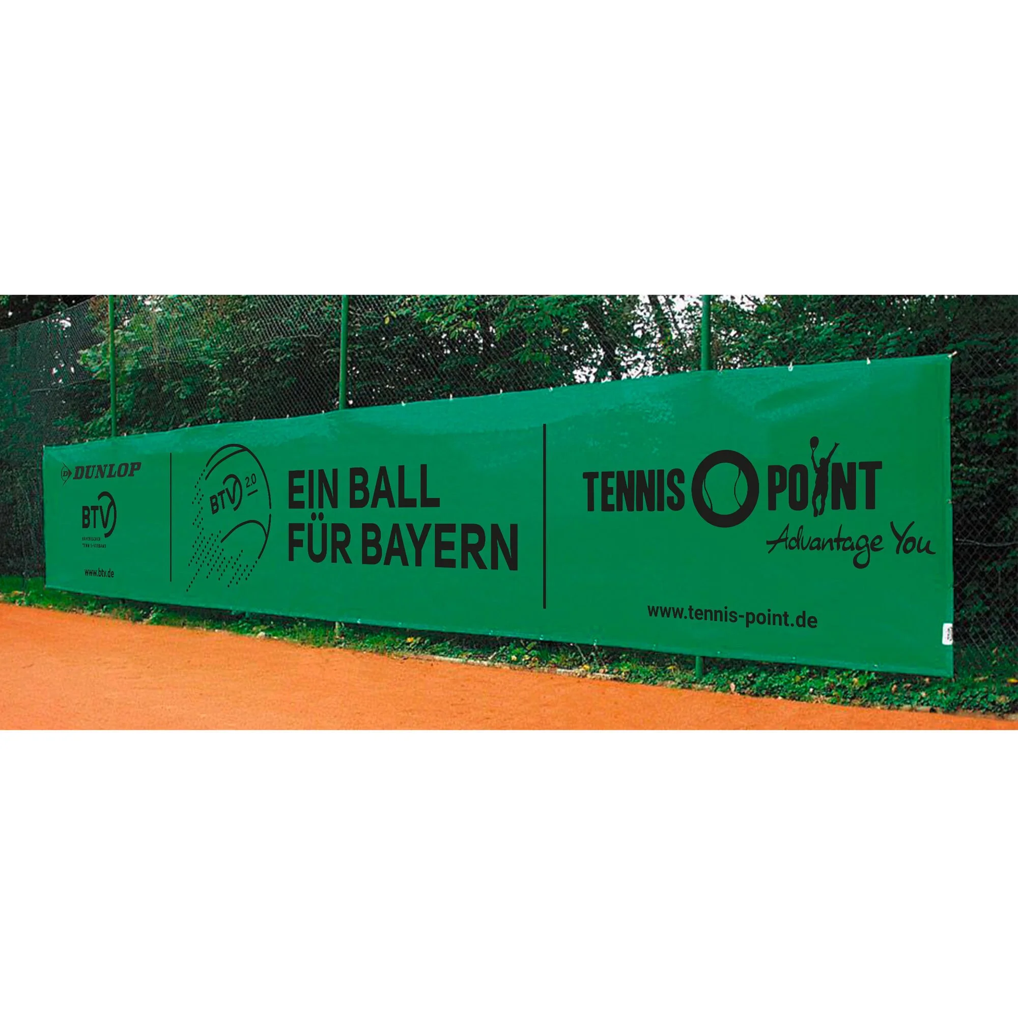 Tennis-Point Dunlop - Ein Ball Für Bayern Telo Oscurante 12x2m - Verde 1 Tennis-Point Dunlop - Ein Ball Für Bayern Telo Oscurante 12x2m - Verde